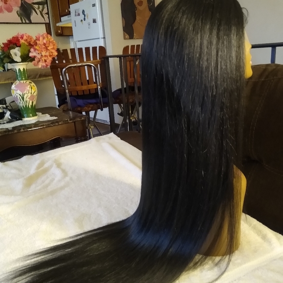 Human hair blend lace front wig - Picture 6 of 11
